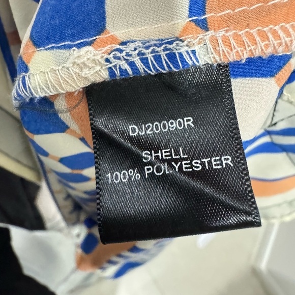 Blue and Black Geometric Block Print Tunic - Picture 7 of 7